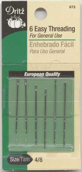 Dritz Prym Dritz Self / Easy Threading Hand Needles Sizes 4/8 6ct